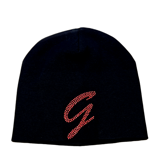 Black Gifted Skully W Red Stones