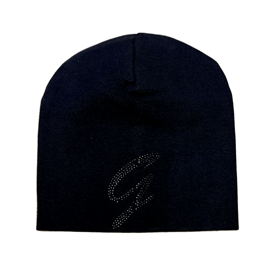 Black GIFTED Skully W Black Rhinestones